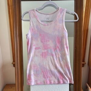 Wonder Nation Women's Pink and Purple Tie-Dye Tank Top XXL (18)